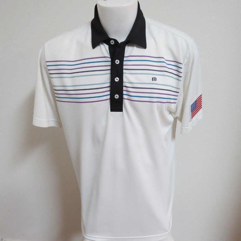 Sz L Travis Mathew Golf Mens #64C Polo *smudges